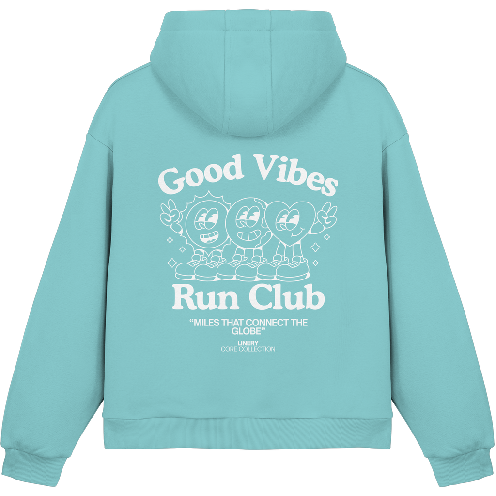 GOOD VIBES RUN CLUB HOODIE - Fluffy Boxcut Hoodie