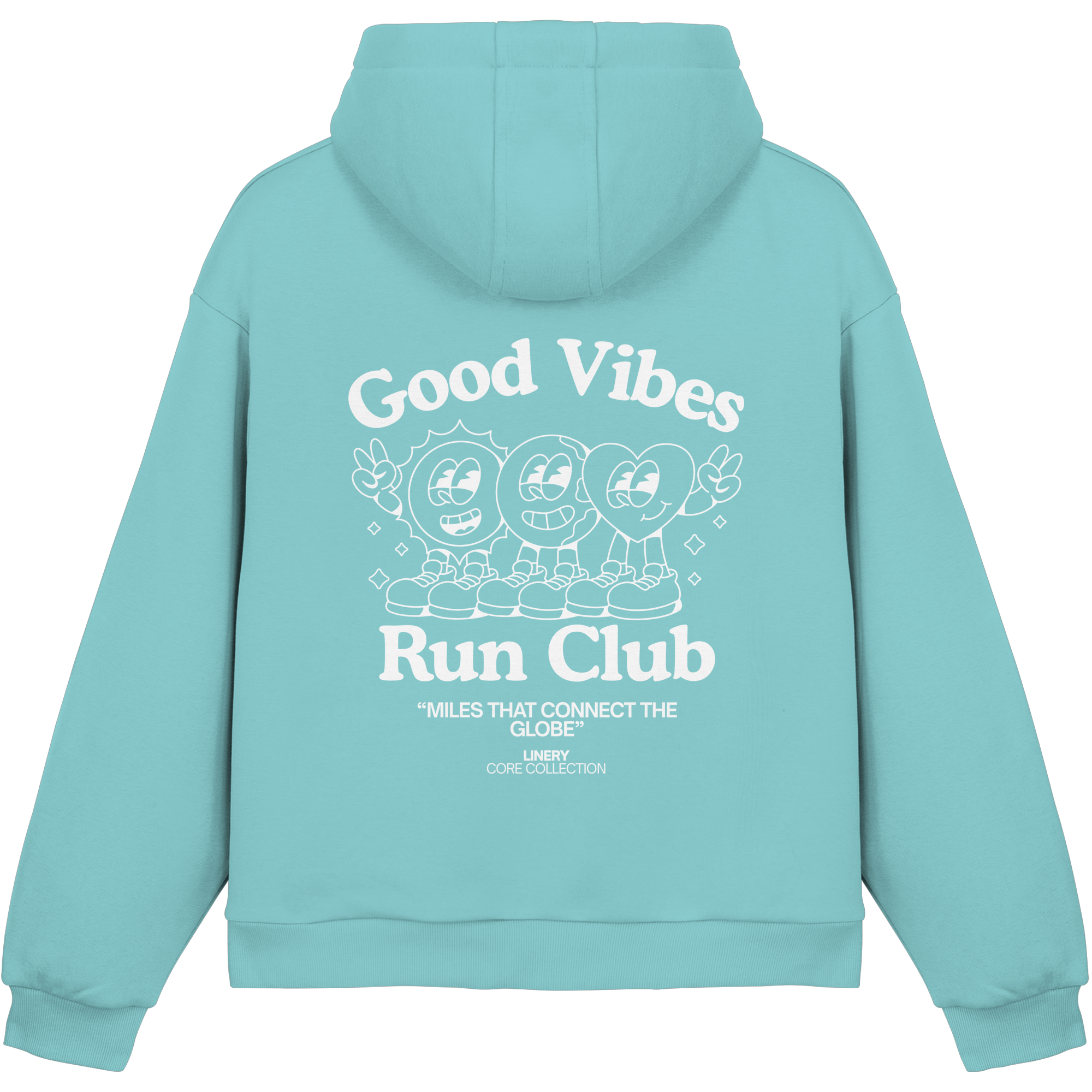 GOOD VIBES RUN CLUB HOODIE - Fluffy Boxcut Hoodie
