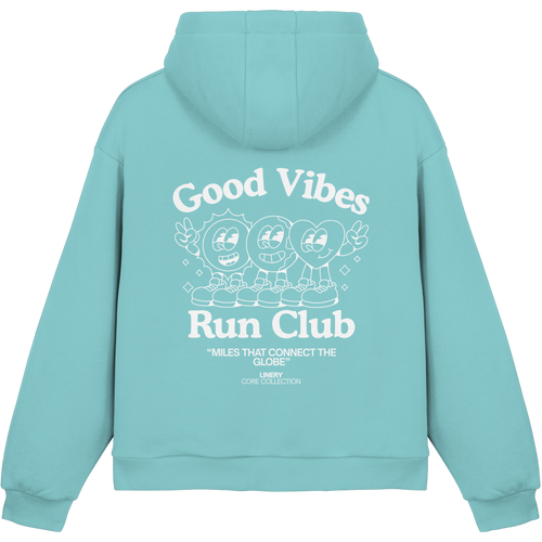 GOOD VIBES RUN CLUB HOODIE - Fluffy Boxcut Hoodie