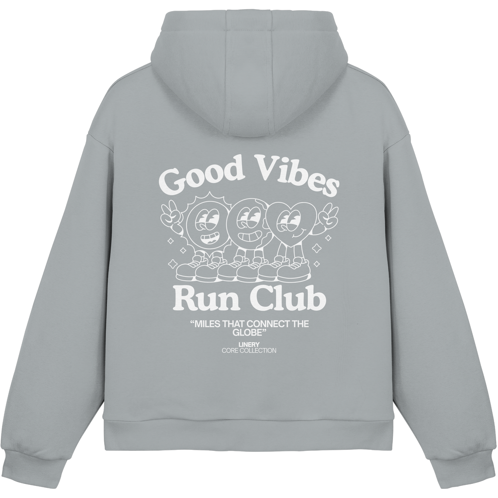 GOOD VIBES RUN CLUB HOODIE - Fluffy Boxcut Hoodie