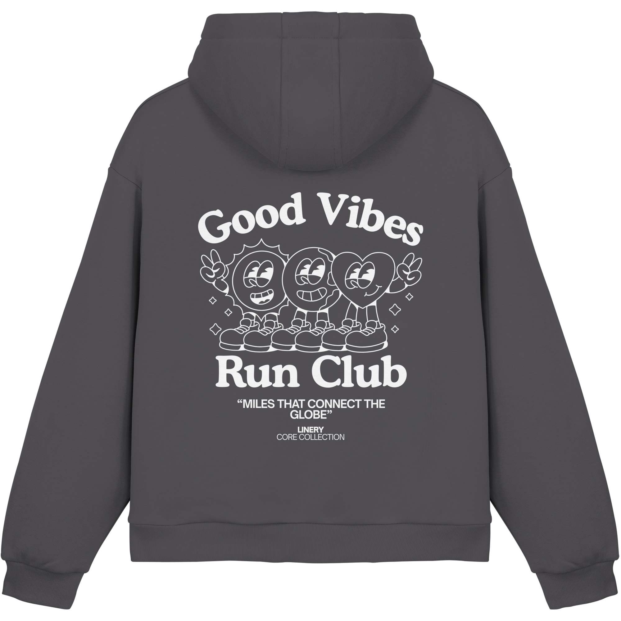 GOOD VIBES RUN CLUB HOODIE - Fluffy Boxcut Hoodie