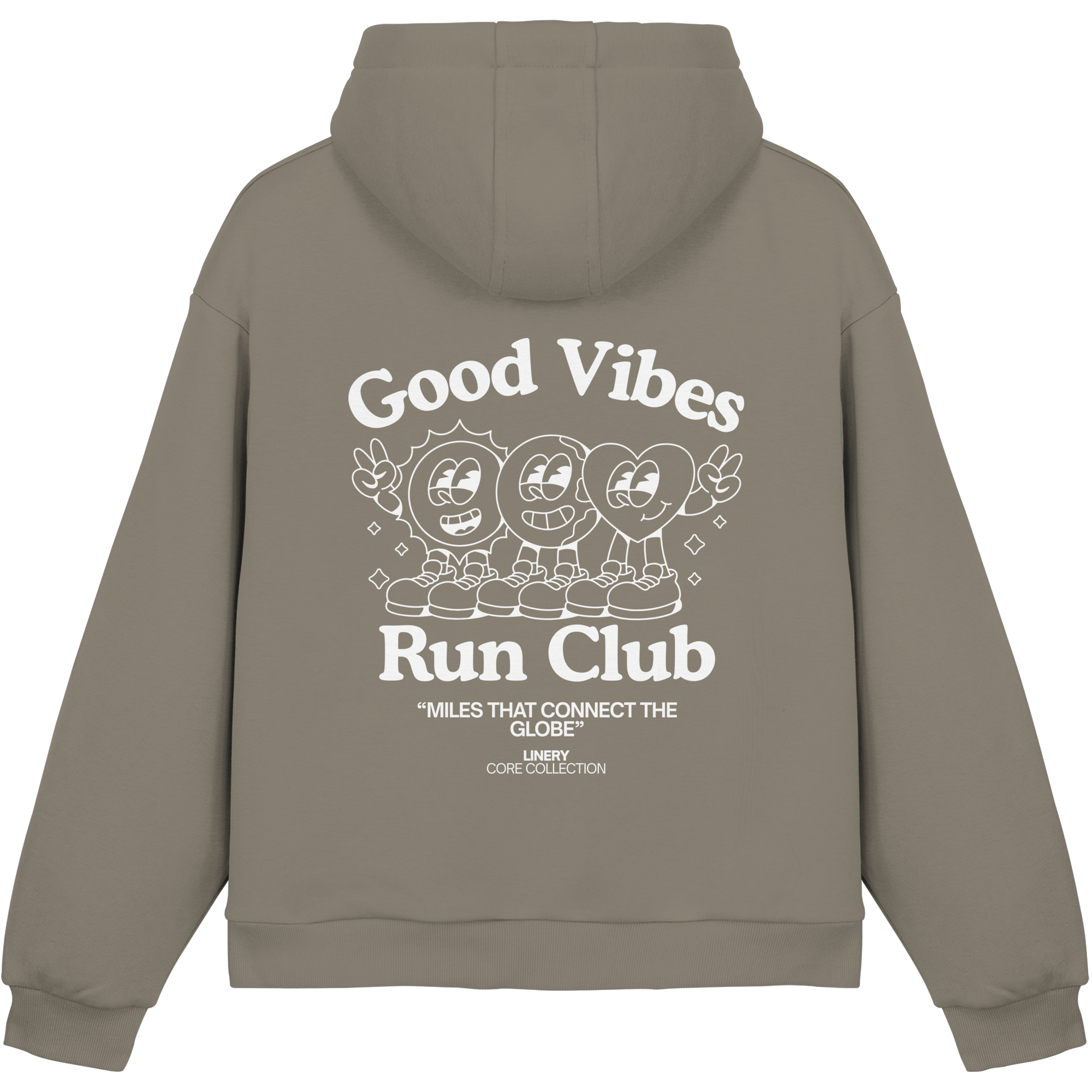 GOOD VIBES RUN CLUB HOODIE - Fluffy Boxcut Hoodie