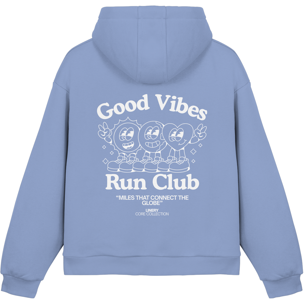 GOOD VIBES RUN CLUB HOODIE - Fluffy Boxcut Hoodie