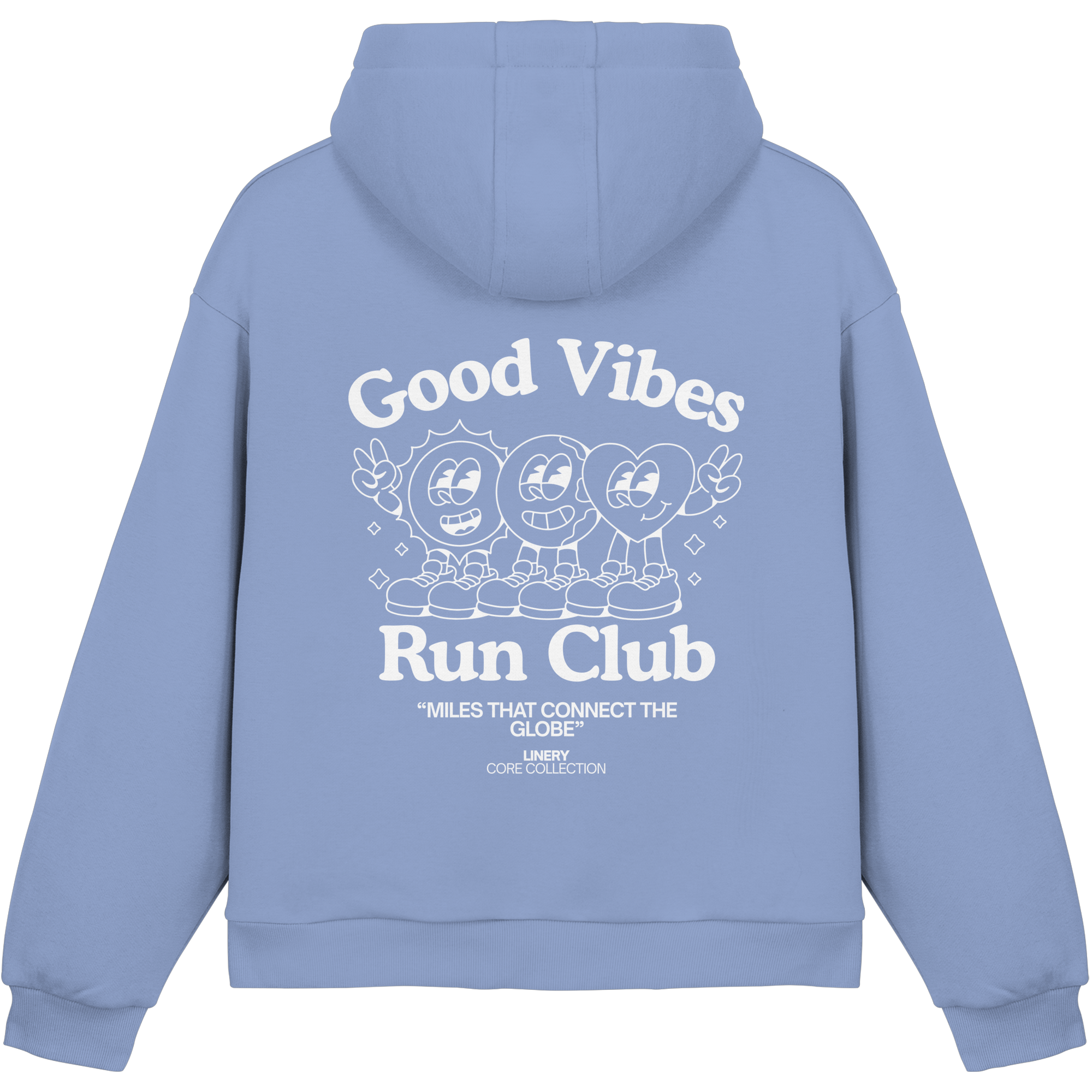 GOOD VIBES RUN CLUB HOODIE - Fluffy Boxcut Hoodie